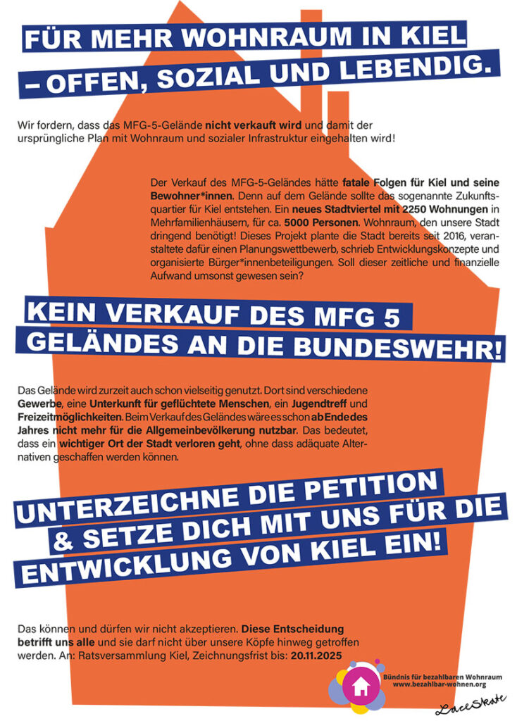 Demo und Kundgebung MFG 5, Holtenau Ost